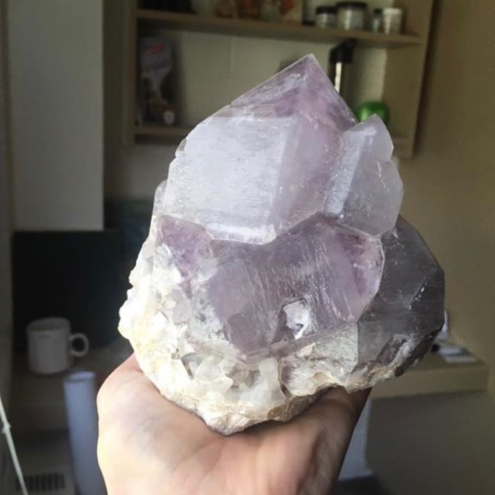 Big amethyst point crown chakra healing crystal